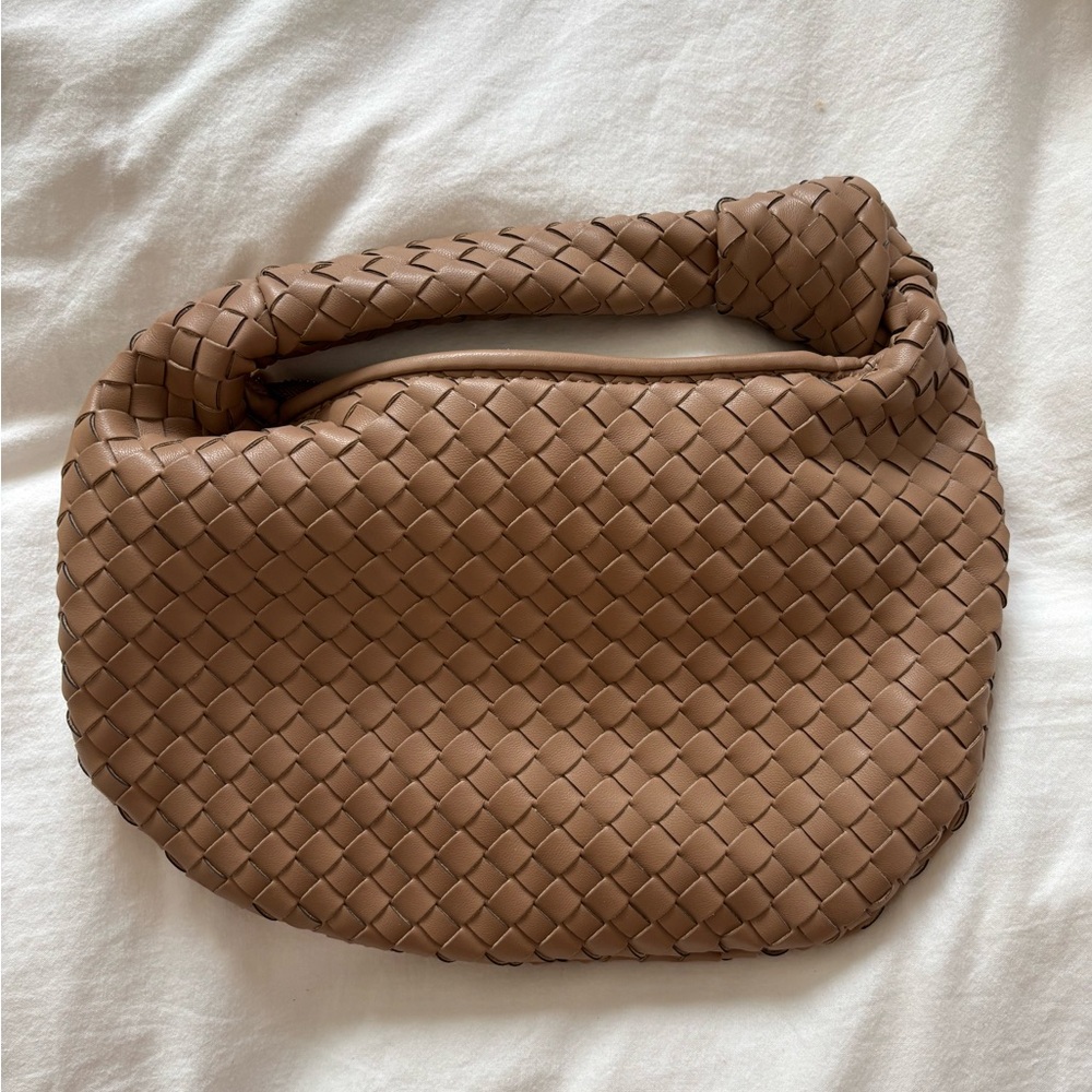 Tan Anthropologie bag small